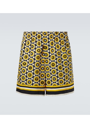Valentino Printed cotton poplin shorts