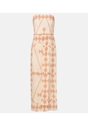 Johanna Ortiz Printed linen maxi dress