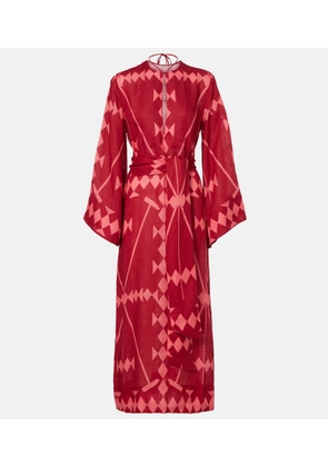 Johanna Ortiz Printed linen maxi dress