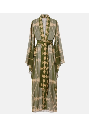 Johanna Ortiz Printed georgette beach cover-up