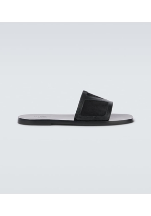 Valentino Garavani Viva Superstar leather and suede slides