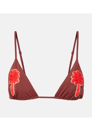 Johanna Ortiz Embroidered bikini top