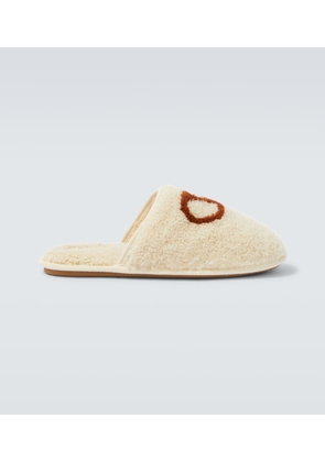 Valentino Garavani VLogo shearling slippers