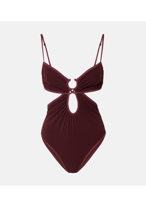 Johanna Ortiz Cutout gathered terry swimsuit