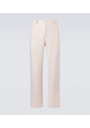 God's True Cashmere Diamond cashmere straight pants with moonstone