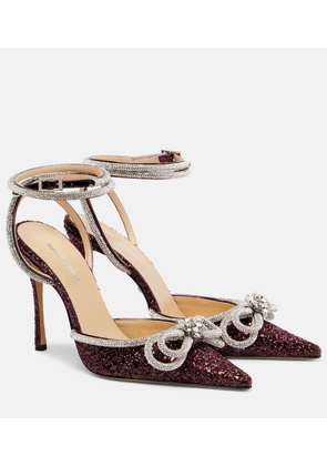 Mach & Mach Double Bow 110 embellished pumps