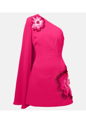Rebecca Vallance Layana caped embellished minidress
