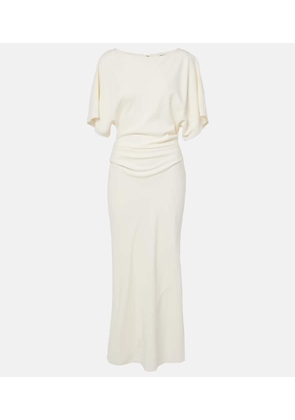 Staud Amelie gathered crepe midi dress