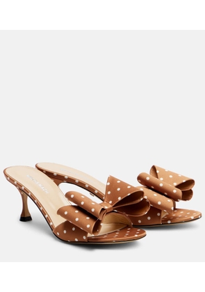 Mach & Mach Le Cadeau 65 polka-dot satin mules