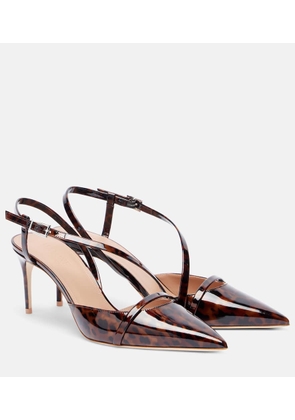 Malone Souliers Valeria 70 patent leather slingback pumps