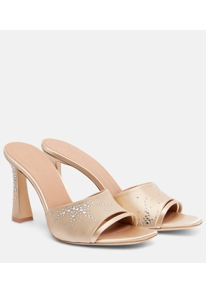 Malone Souliers Roxanne 90 embellished satin mules