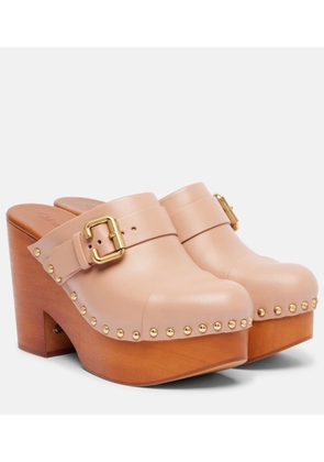 Chloe Jeannette 80 studded leather clogs