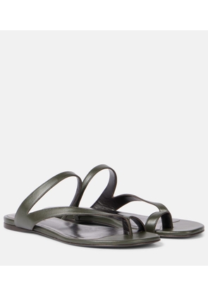 Khaite Aimee leather slides