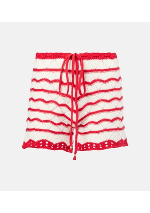 Bananhot Kim crochet cotton-blend shorts
