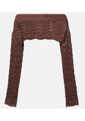 Bananhot Helena crochet cotton-blend crop top