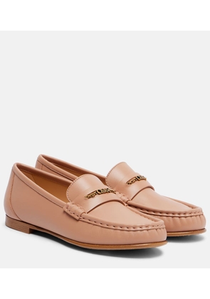 Chloe Chloe logo embellished leather loafers