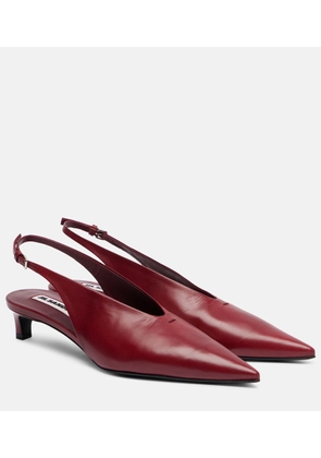 Jil Sander Pointy leather slingback pumps