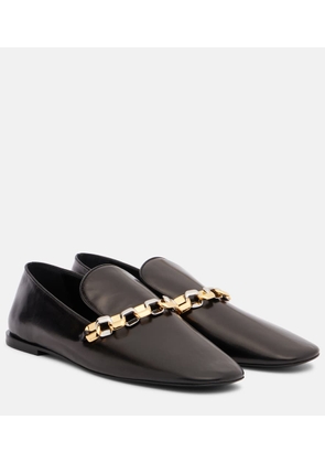 Jil Sander Chain-detail leather loafers