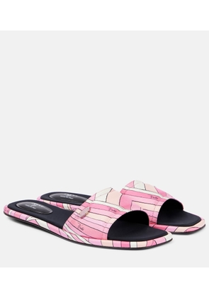 Pucci Iride twill thong sandals