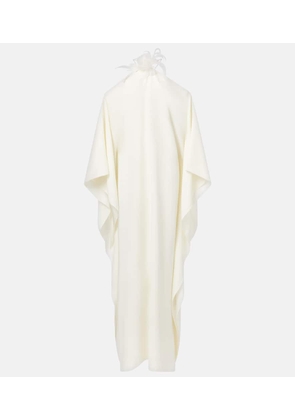 Taller Marmo Feather-trimmed off-shoulder gown