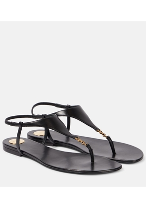 Saint Laurent Cassandra leather thong sandals