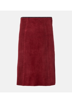 Joseph Suede midi skirt