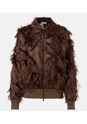 Brunello Cucinelli Feather-trimmed jacket