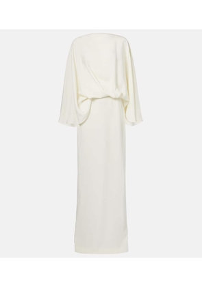 Taller Marmo Maddalena draped crepe cady gown
