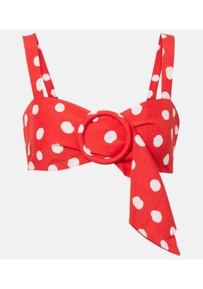 Adriana Degreas Polka-dot crop top