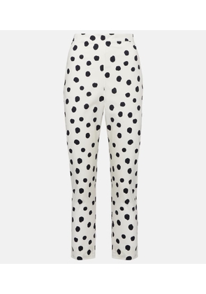 Adriana Degreas Cotton-blend capri pants