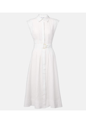 Veronica Beard Loreta belted linen midi dress