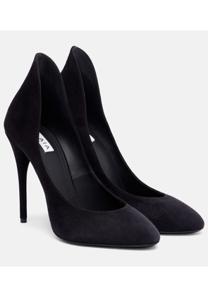 Alaia Decolette 110 suede pumps