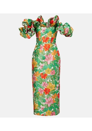 Alemais Printed off-shoulder maxi dress