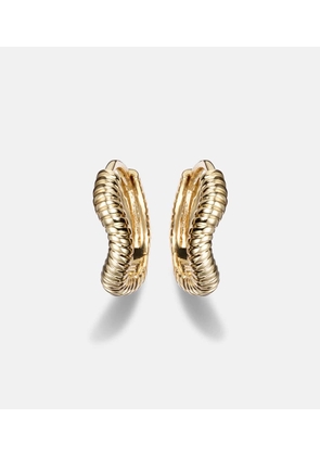Stone and Strand Freddie 14kt gold huggie earrings