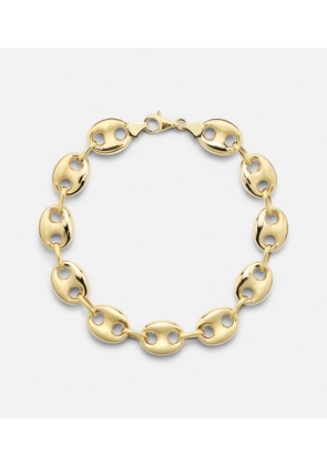Stone and Strand Puffed Maritime 14kt gold chain bracelet