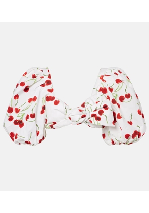 Adriana Degreas Printed cotton bandeau top