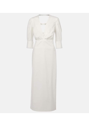 Adriana Degreas Puff-sleeve cotton maxi dress