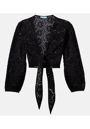 Melissa Odabash Pia cotton lace top