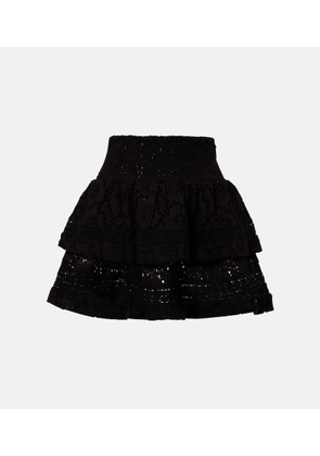 Melissa Odabash Riri cotton broderie miniskirt