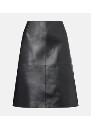 Toteme Paneled leather midi skirt