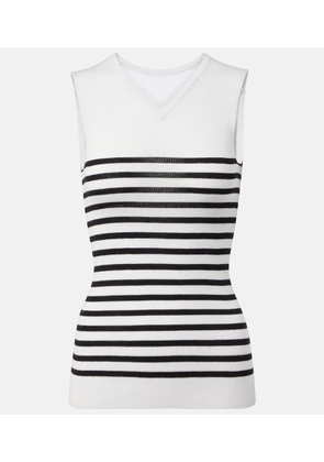 Khaite Renato striped wool-blend top