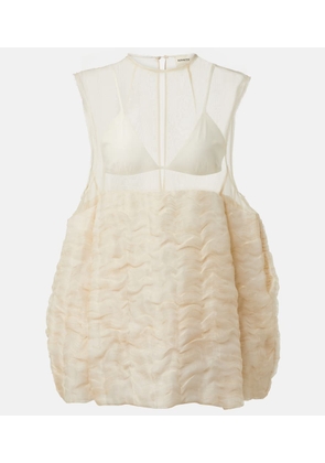 Khaite Blair linen and silk-blend minidress