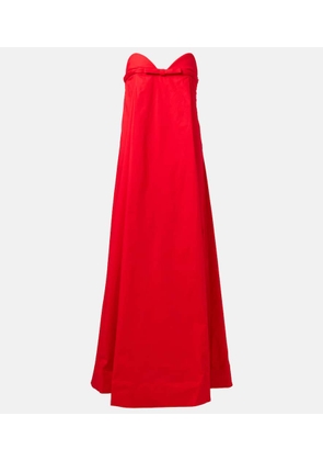 Adriana Degreas Bow-detail cotton-blend maxi dress