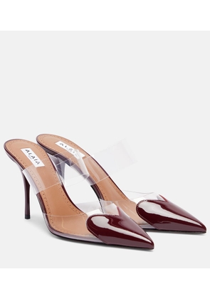 Alaia Le Cour 90 patent leather and PU mules