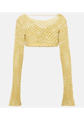 Bananhot Magen crochet cotton-blend crop top