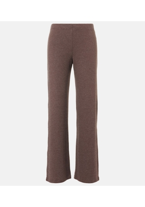 Leset Lauren mid-rise jersey wide-leg pants