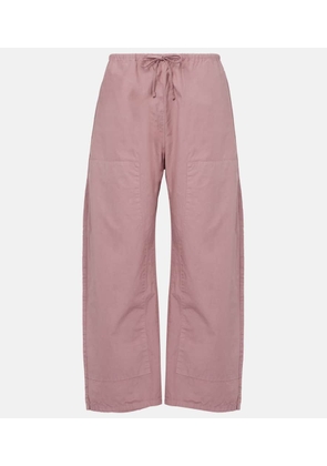 Leset Kyoto cotton cropped wide-leg pants