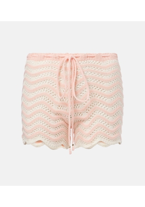 Bananhot Mina striped cotton-blend shorts