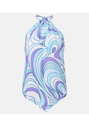 Melissa Odabash Raya printed halterneck top