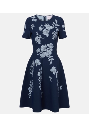 Carolina Herrera Floral jacquard midi dress